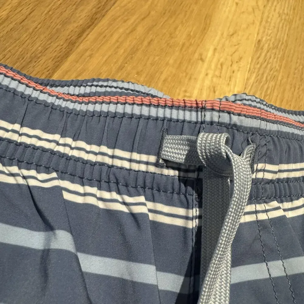Southern Tide Swim Trunks Men’s XXL Breton Stripe Blue Board Shorts NWT